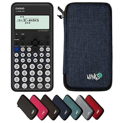 Image of Casio fx-82DE CW including a WYNGS protective case in Blue - Basic Set (German)