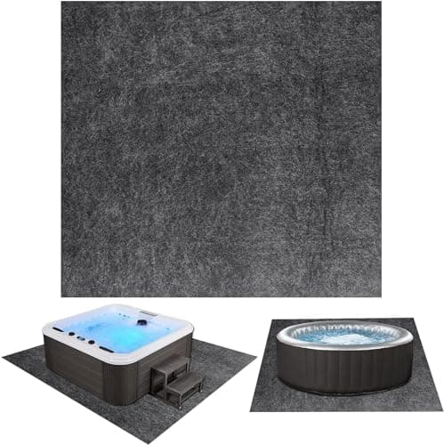 Image of 188 x183cm Hot Tub Mat,Large Inflatable Hot Tubs Floor Pad, Anti-Slip Waterproof Spa Pool Ground Protection,Hot Tub Flooring Protector,Protect The Hot Tubs from Wear, Suitable for Outdoor Indoor