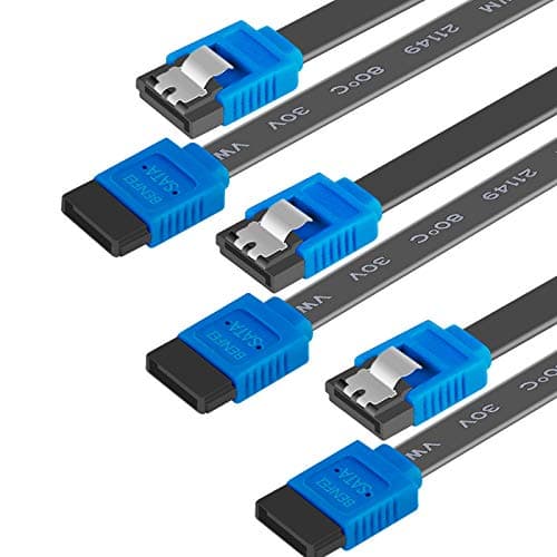Image of SATA Cable III, Benfei 3 Pack SATA Cable III 6Gbps Straight HDD SDD Data Cable with Locking Latch 18 Inch for SATA HDD, SSD, CD Driver, CD Writer