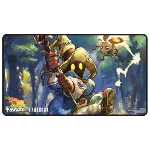 Image of Ultra PRO - Final Fantasy x Universes Beyond Vivi, Stray Black Mage Black Stitched Playmat for Magic: The Gathering | Card Game Playmat, Final Fantasy Collectibles, Desk Mat Mousepad