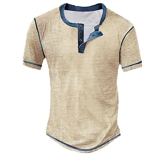 Image of Men's Short Sleeve Casual Tops Men's T Shirts (Grey, M)