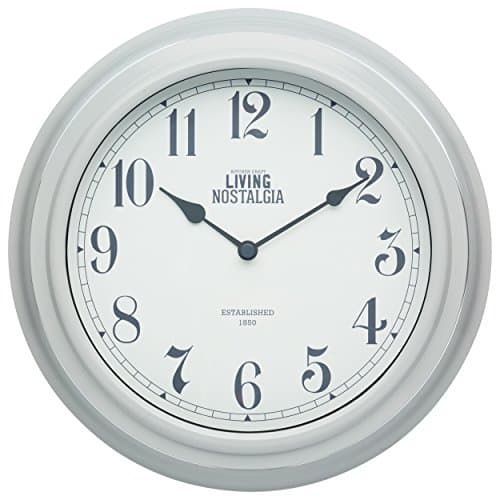 Image of KitchenCraft Living Nostalgia Analogue Wall Clock, 25.5 cm (1") - Antique Cream