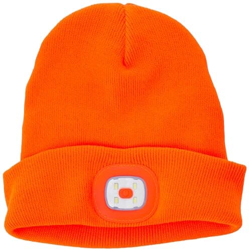 Image of Portwest Beanie USB Rechargeable LED Head Light, Size: One Size, Colour: Orange, B029ORR