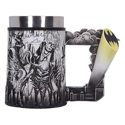 Image of Nemesis Now Batman Super Villains Comic Strip Tankard, Resin, Black, Official DC Batman Beer Mug, Removable Stainless Steel Insert, Cast in the Finest Resin, Expertly Hand-Painted