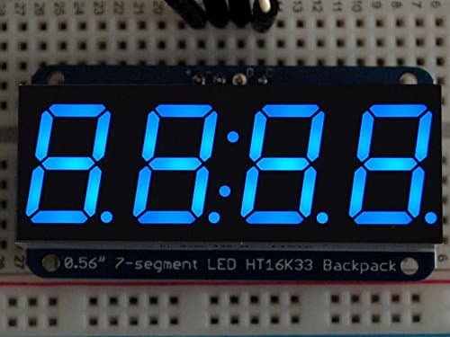 Image of Adafruit 0.56" 4-Digit 7-Segment Display w/I2C Backpack - Blue [ADA881]