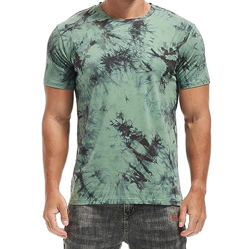 Image of RONOMO Men's Round Neck Short Sleeved T-Shirt | Medium Elasticity | Soft and Breathable | Pre Shrunk Treatment| (ZR Green M)