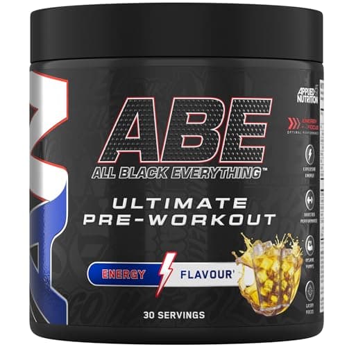 Image of Applied Nutrition ABE Pre Workout - All Black Everything Pre Workout Powder, Energy & Physical Performance with Citrulline, Creatine, Beta Alanine (375g - 30 Servings) (Energy Flavour)