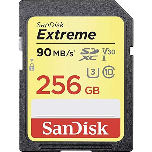 Image of SanDisk Extreme 256GB SDXC Memory Card up to 90MB/s, Class 10, U3, V30