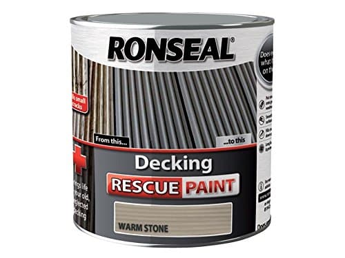 Image of Ronseal RSLDRPWS25L Decking Rescue Paint, Warm Stone, 2.5 Litre