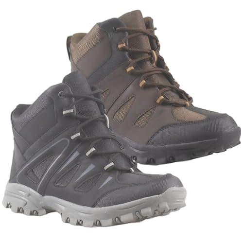 Image of PEAK VALLEY MENS HIKING WALKING BOOTS LIGHTWEIGHT ANKLE HIKER WINTER OUTDOOR WORK TRAIL TREKKING LACE UP TRAINERS (BROWN, UK Footwear Size System, Adult, Men, Numeric, Medium, 7)
