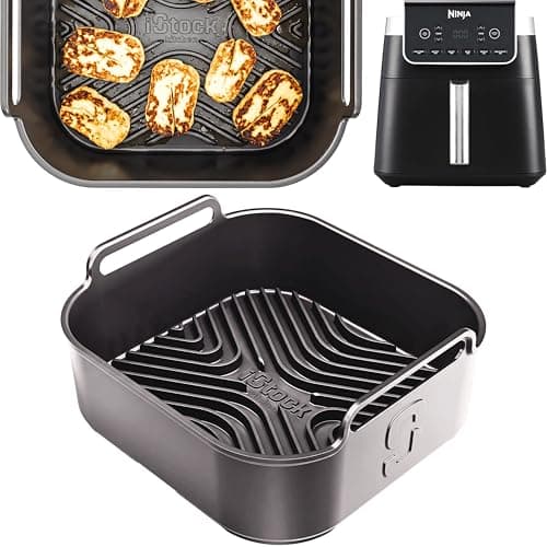 Image of Ninja 6.2L AF180UK Silicone Liner | AirFlow Pro™ Design | 3mm Thick with 15mm Raised Ridges for Crisp Airflow | Dishwasher Safe | Designed for Ninja AF180UK Accessories 1PC | by iStock Kitchen