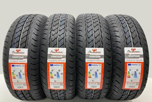 Image of 4 X 215 65 15C POWERTRAC COMMERCIAL VAN TYRES 215/65R15C 2156515C 104/102R AMAZING C B RATED LABELS M+S