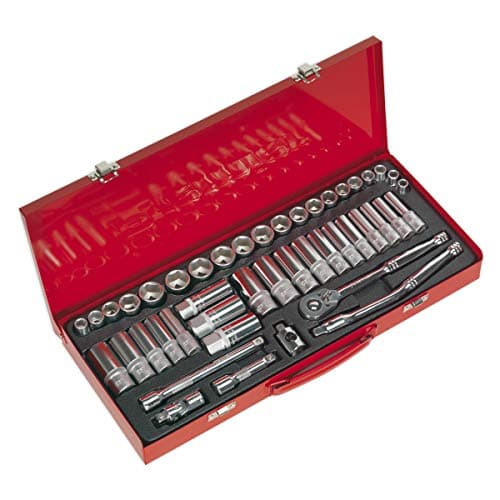 Image of Sealey Ak692 Socket Set 45Pc 3/8Sq Drive 6Pt Walldrive - Duometric