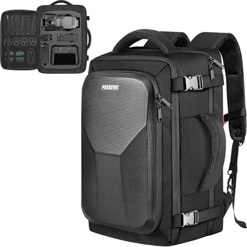 Image of PEKREWS Mavic 3 Pro Case, Expandable Carry-On Drone Bag for DJI RC/N1 Controller, Travel Large Capacity RC Backpack Fits 17.3 Inch Laptop and DJI Fly More Combo Accessories