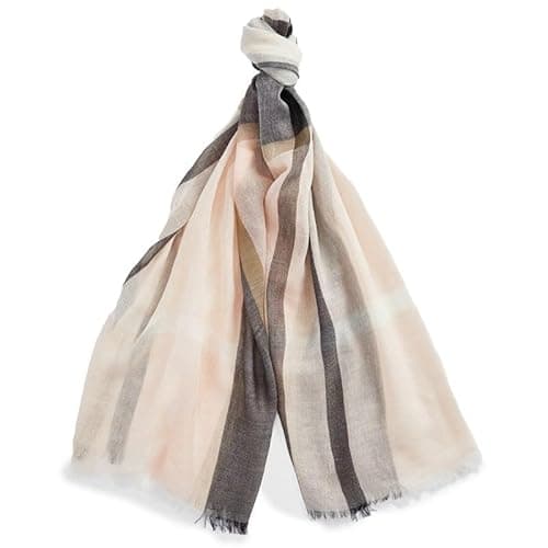 Image of Barbour Maisy Tartan Scarf EU One Size, Pink, One Size