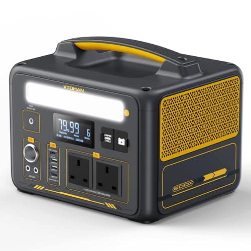 Image of VTOMAN Jump 600X Portable Power Station 600W - 299Wh Solar Generator LiFePO4 Battery Power Station with 600W Pure Sine Wave (Surge 1200W) AC Outlet, PD 60W USB-C, 3x Regulated 12V/10A DC for Camping