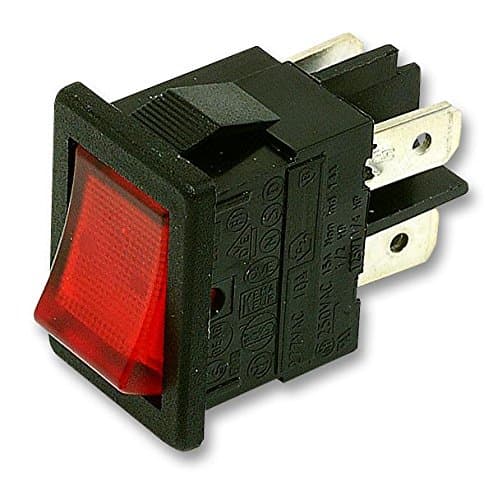 Image of (ARCOLECTRIC (BULGIN LIMITED)) ILLUMINATED 10A MINIATURE SWITCH | ROCKER SWITCHES, 1 X QTY - H8553VBNAF