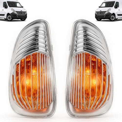 Image of Wing Mirror Indicator Light Lamp Lens Left and Right Side Pair For Renault Master Mk3, Vauxhall Movano B Mk2, Nissan NV400 – OEM 261652475R, 4419994, 261652475R, 4419994 – Driver and Passenger Side