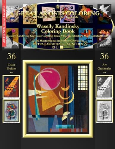 Image of Wassily Kandinsky Coloring Book: Wassily Kandinsky Grayscale Coloring Book #2 - Kandinsky's Most Colorful Works