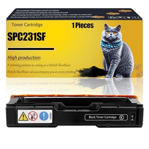 Image of WZLAD SPC231SF Compatible for Ricoh Toner Cartridge 406479 406480 406481 406482 Aficio SPC312 Aficio SPC312DN Aficio SPC320DN SP C340DN SP C432DN Printers (Black)