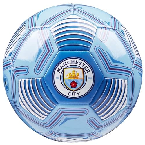 Image of MANCHESTER CITY F.C. Football Soccer Ball for Adults Teenagers Kids Training Football Size 3, 4 or 5 Man City Merchandise (Blue, Size 3)