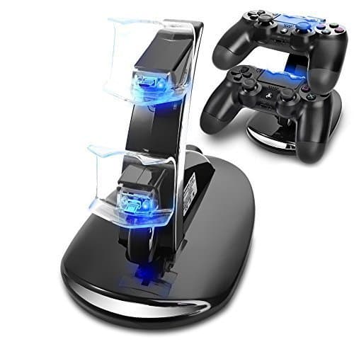 Image of Link ® : Double LED Charge Station for PS4, Slim, PRO Wireless Controller (Dualshock, charger, holder, docking, power, console, USB)