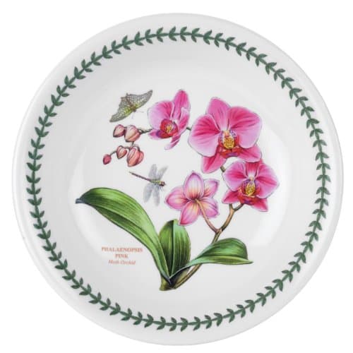 Image of Portmeirion Botanic Garden Exotic Moth Orchid Pasta Bowl, Earthenware, Tropical Garden, Floral, 40 oz, Dishware Bowl
