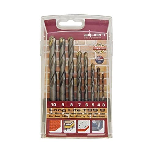 Image of Genuine 1x Alpen Masonry Drill Bit Set 8 Piece Tool DIY Accessories - Part Nu...