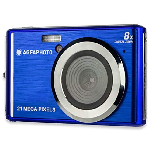 Image of AGFA PHOTO Realishot DC5200 - Appareil Photo Numérique Compact, CMOS 21MP, Écran LCD 2,4", Zoom Digital 8x, Vidéo HD 720p, Batterie Lithium, Cartes SD, Modes Scène - Bleu