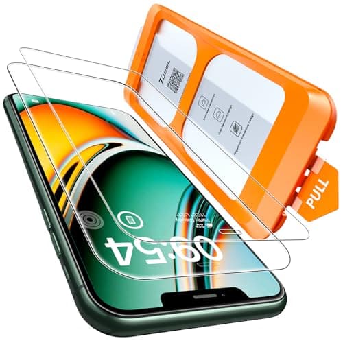 Image of TOCOL 2 Pack for iPhone 11 Pro, iPhone XS and iPhone X Screen Protector 5.8-Inch, Instant Installation, 16FT Military Grade Shatterproof, Tempered Glass, Case Friendly, HD Clear Coverage Protection