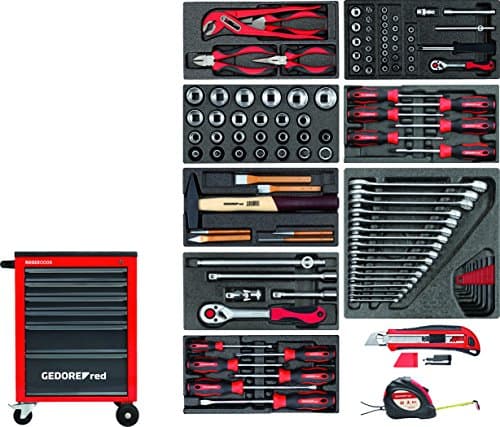 Image of GEDORE Red Mechanic Tool Set in Workshop Trolley 119 Pieces