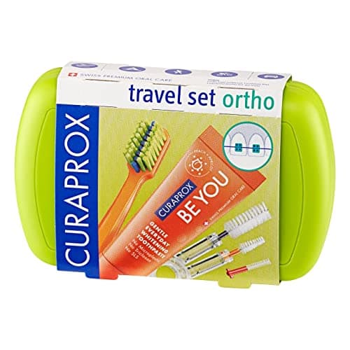 Image of Curaprox Ortho Travel Set – Oral Care for Braces | Ultra-Soft Toothbrush & Interdental Brushes | Green Set | Made in Switzerland