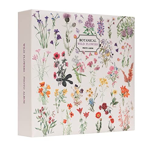 Image of Grupo Erik 6x4 Photo Album - Wild Flowers | 10x15 cm, 200 Pockets Photo Albums 6x4, Memory Book | Flowers Gifts Under 15 Pounds, Cute Gifts For Women & For Men
