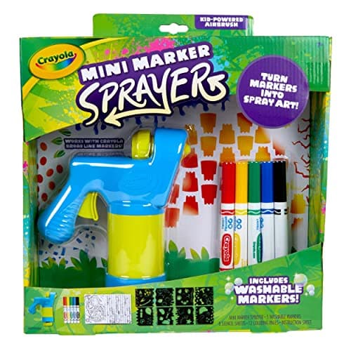 Image of Crayola Mini Marker Sprayer, Marker Airbrush Kit, Gift for Kids