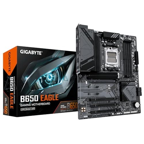 Image of GIGABYTE B650 EAGLE Motherboard - Supports AMD Ryzen 9000 CPUs- 12+2+2 Phases Digital VRM- up to 7600MHz DDR5 (OC)- 1xPCIe 5.0 + 2xPCIe 4.0 M.2- GbE LAN- USB 3.2 Gen2