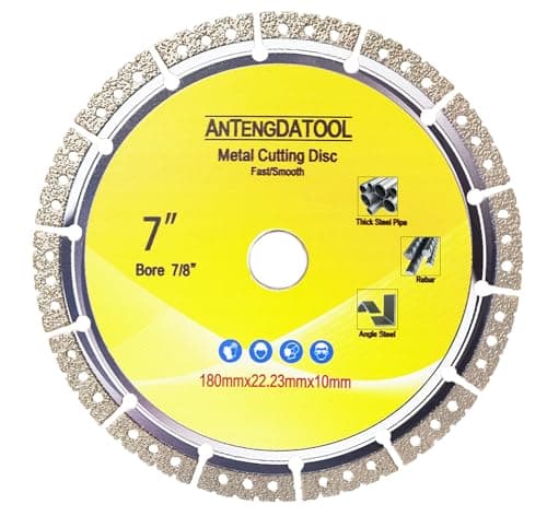 Image of 7 Inch Metal Cutting Diamond Blade, 7"x 7/8"-5/8" Fast and Smooth Cut Off Wheel for Cast Iron Rebar Carbide Stainless Steel by ANTENGDATOOL