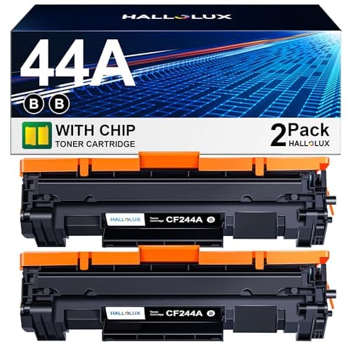 Image of HALLOLUX CF244A 44A Black Toner Cartridges Replacement for HP CF244A 44A Compatible with LaserJet Pro M15w M15a MFP M28w M28a Multifunctional printer (Black, 2-Pack)