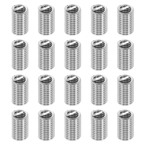 Image of PATIKIL Wire Thread Inserts 1/4-20 UNC 3D 19.2mm, 20Pcs 304 Stainless Steel Helical Coiled Wire Screw Threaded Sleeve Sheath for Mechanical Equipment Automotive Repairs