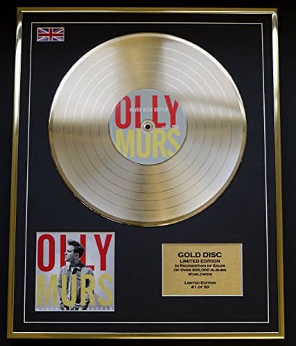 Image of OLLY MURS/Cd Gold Disc Record Limited Edition/NEVER BEEN BETTER