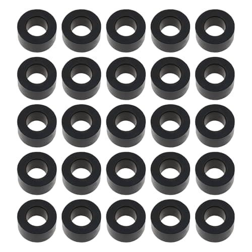 Image of ECSiNG 25x Black Fuel Injector Line Rubber Seals R51936 10.5x5.8x5.5mm Compatible with John Deere 3029 4024 4045
