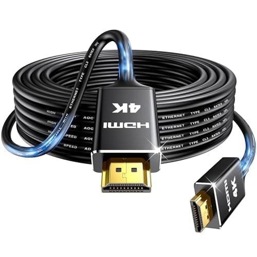 Image of Highwings 4K Long HDMI Cable 10M | in-Wall CL3 Rated HDMI Cable 2.0 | Support HDR10 8/10bit 18Gbps HDCP2.2 ARC | High Speed HD Shielded Cord | Compatible with Laptop, PC, HDTV, Projector