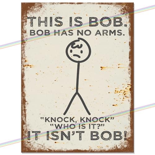 Image of This Is Bob Funny Metal Bar Sign for Mancave Home Pub Indoor or Outdoor Garden Retro Wall Plaque Man Cave Gift Retro Vintage Memorabilia 20cm x 15cm