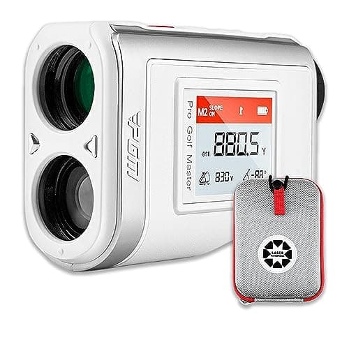 Image of PGM Golf Rangefinder with Slope, Red/Green OLED Display & 7X Magnification Laser Range Finder, 1300 Yards Golf Distance Finder with Pin Lock Vibration, Magnetic Mount & Type-C Rechargeable, White
