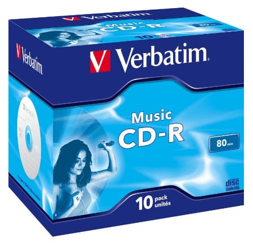 Image of Verbatim Music CD-R for Audio 80min 10 Pack, 43365 (10 Pack)