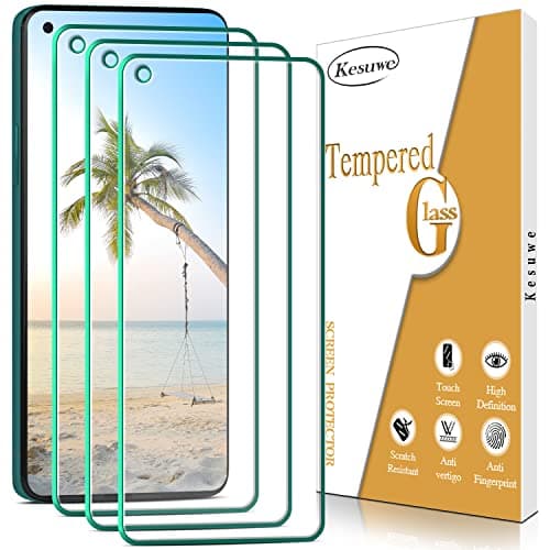 Image of Kesuwe [3 Pack] Screen Protector for OnePlus 8T, OnePlus 8T 5G, 9H Hardness, Anti Scratch, HD Clear Tempered Glass, Bubble Free, Case Friendly, Easy Installation