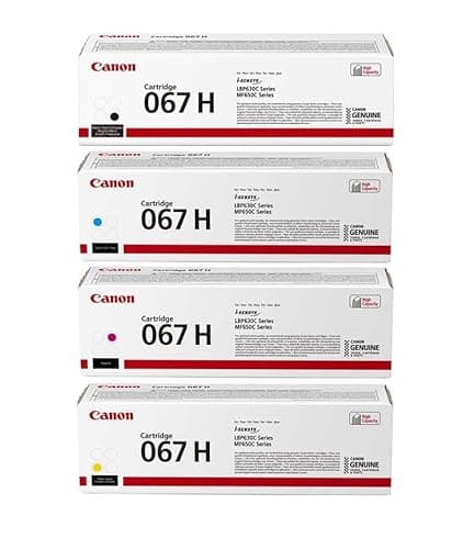 Image of Canon Original 067H High Yield Genuine Toner Set Multipack - Black, Cyan, Magenta, Yellow i-SENSYS LBP-630, LBP-631CW, LBP-633CDW, MF650, MF651CW, MF655CDW, MF655CX, MF657CDW
