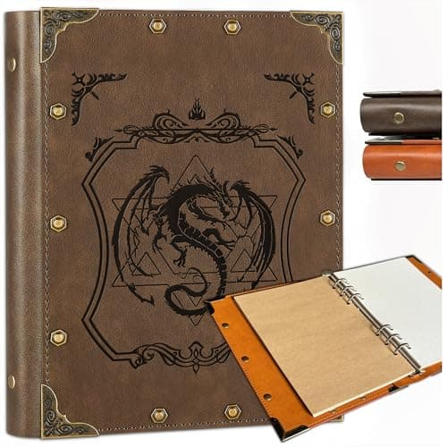 Image of DUROTAN DND Notebook Journal Refillable Binder A5 400 Pages for Dungeons and Dragons Accessories D&D Gifts,Writing Notebook Gift for Men&Women