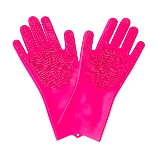 Image of Muc-Off Deep Scrubber Gloves, Small - Reusable, Waterproof Silicone Gloves For Bike And Motorcycle Cleaning - Heat-Resistant And BPA Free
