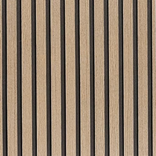 Image of LOVADA Peel and Stick Wallpaper Textured Brown Wood Slat 44.5x254cm Self-Adhesive Waterproof Removable Wall Paper for Kitchen Bedroom Office Decorative Wood Slat Wallpaper