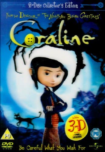 Image of Coraline - 2 Disc Limited Edition (Includes the 2D and 3D Version and 4 Pairs of 3D Glasses)